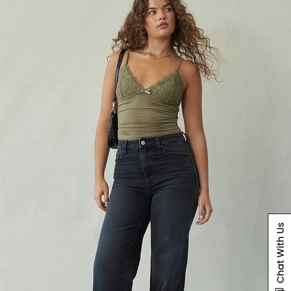 PacSun Madison High Waisted Girlfriend Jeans Black NWOT Size 32